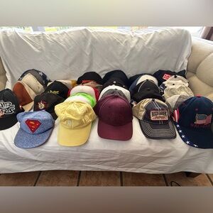 Lot Of 29 Mixed Variety Baseball Dad Hats Snap Backs Strap Backs New Vintage